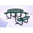 thumbnail image 2 of LifeYard Outdoor Picnic Table, ADA, 46" Round, Steel Table, Green, 2 of 5