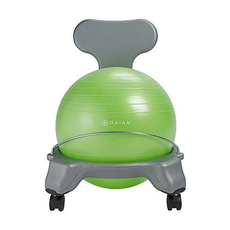Kids Balance Ball Chair - Classic Children's Stability Ball Chair, Child Classroom Desk Seating, Green