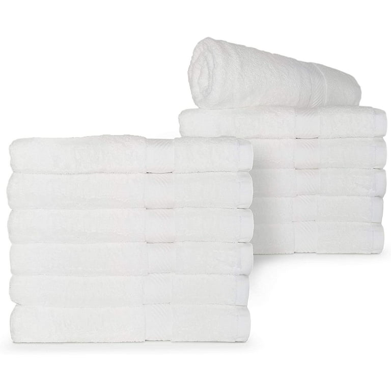 SOFT TEXTILES BATH TOWEL 6 PACK 100% COTTON RING SPUN BATH TOWELS SET 24X48  INCHES