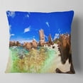 thumbnail image 2 of Designart Bright Tropical Beach Panorama - Landscape Photography Throw Pillow - 16x16, 2 of 5