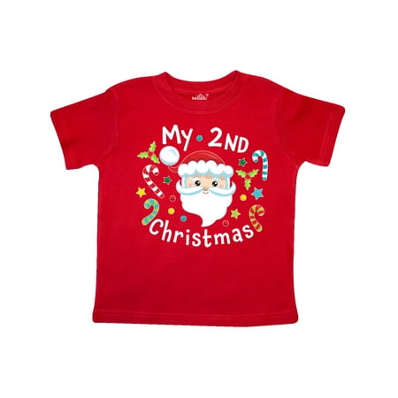

Inktastic My 2nd Christmas Santa with Candy Canes Gift Toddler Boy or Toddler Girl T-Shirt