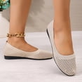 thumbnail image 7 of Wensltd Women Knitted Mesh Breathable Ballet Flats Solid Color Comfy Round Toe Shoes for Daily Casual Walking, 7 of 7