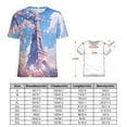 thumbnail image 2 of Blossoming Paris Eiffel Tower T Shirts Basic T-Shirt Short Sleeve Ladies Tee Shirt Summer Graphic Clothing, 2 of 6