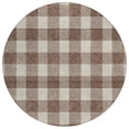 thumbnail image 2 of Addison Rugs Chantille Indoor/Outdoor Transitional Plaid Brown Washable Round Rug, 8' x 8', 2 of 6