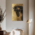 thumbnail image 3 of Elephant Stock Illustrative Black Horse Wall Art - Vertical Multi Panel Canvas - Living Room Wall Decor - Animal Multi Panel - Brown And Gold Decor By Albena Hristova - 36" x 57", 3 of 8