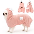 thumbnail image 2 of Pet Bath Robe, Dog Super Absorbent Quick Dry Towel, Pink M (1Pc), 2 of 6