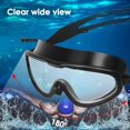 thumbnail image 2 of 1 Uds gafas de natación gran angular, protección UV transparente antivaho impermeable visión ajustable de 180 grados Rojo Verde, 2 of 4