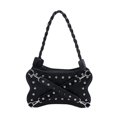 thumbnail image 1 of Diconna Women's Crossbody Bag with Adjustable Shoulder Strap Stylish Face Pattern Rivets Design Shoulder Bag, 1 of 6
