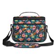 thumbnail image 2 of Pioneer Flower Floral Print Pattern Insulated Lunch Box for Women Men, Medium Leakproof Cooler Bag with Adjustable Strap, 10"x6.7"x8", 2 of 6