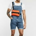 thumbnail image 4 of Giftesty Men Pants Clearance,Men Casual Solid Breast Pocket Denim Shorts Straight Type Overalls, 4 of 9