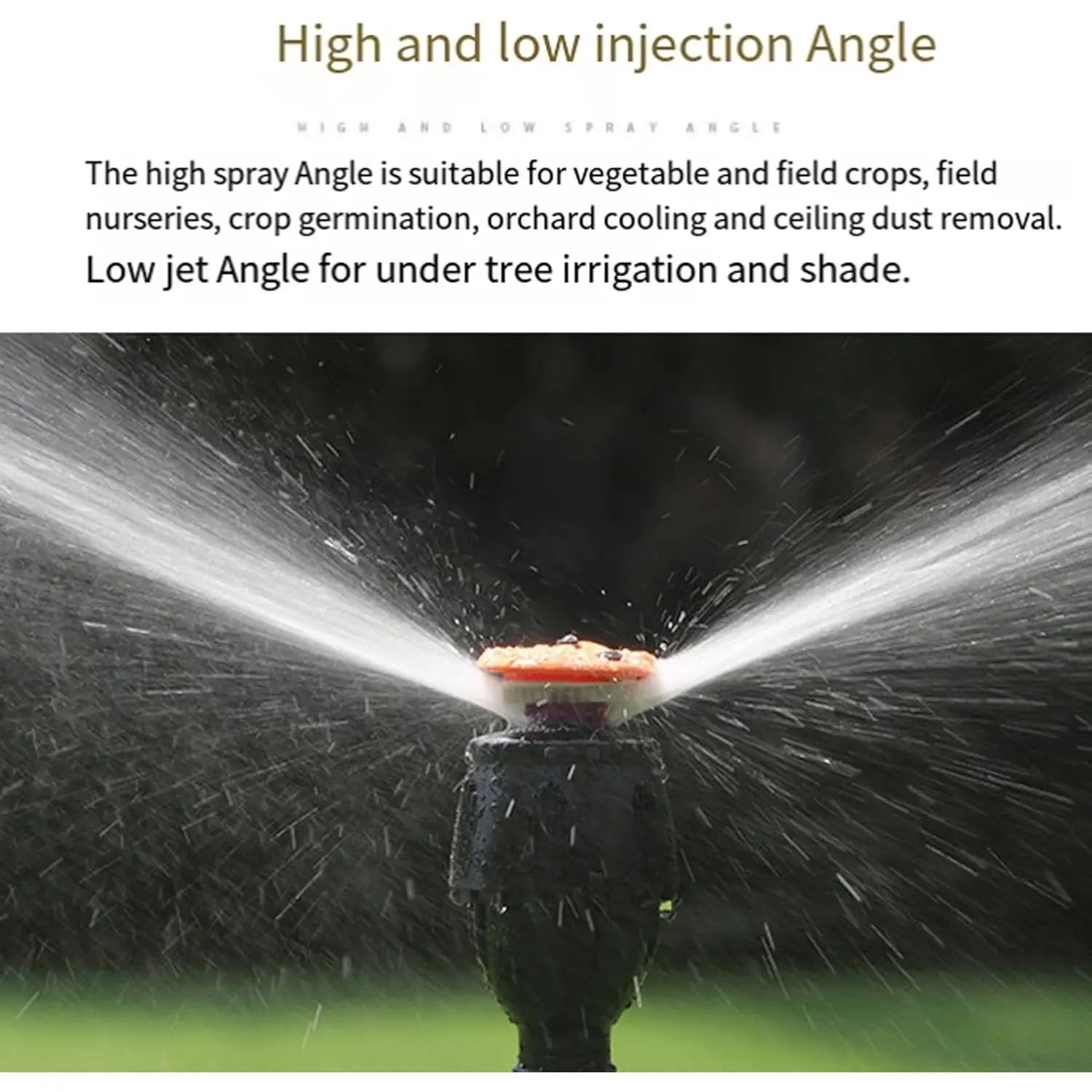 360° Rotating Garden Sprinkler, 3-Speed Water-Saving Settings, Automatic Irrigation System for Large Lawn Yard Coverage, Adjustable & Sturdy