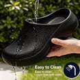 thumbnail image 4 of Knivor Comfort Garden Shoes for Women Men with Arch Support Lightweight Non-Slip Sole Waterproof Garden Clogs Shoes with Massage Footbed Slip On Slide Sandals for Outdoor Beach, 4 of 9
