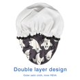 thumbnail image 4 of Shower Caps,Cute Halloween Ghosts Pattern Waterproof Shower Cap for Women 4 Pieces,Double Reusable Hair Cover for Shower PEVA Elastic Stretch Hem, 4 of 7