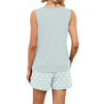 thumbnail image 5 of Women's Summer Two Piece Sets,Casual Matching Tank Tops and Shorts Outfits with Pockets,Sleeveless Vacation Lounge Wear for Travel Beach Home Light Green XXXL, 5 of 5