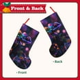 thumbnail image 2 of Picia Glowing Chameleon Fantasy Art Pattern Christmas Stockings, 18 Inches Knit Christmas Stockings, Stockings Christmas Cable Knitted Xmas Hanging Stockings, 2 of 8