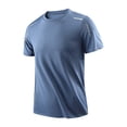 thumbnail image 4 of NOEGOEU Men's Workout Shirts Dry Fit Breathable Shirts Cooling Moisture Wicking Athletic Gym Tops (Blue,M), 4 of 8