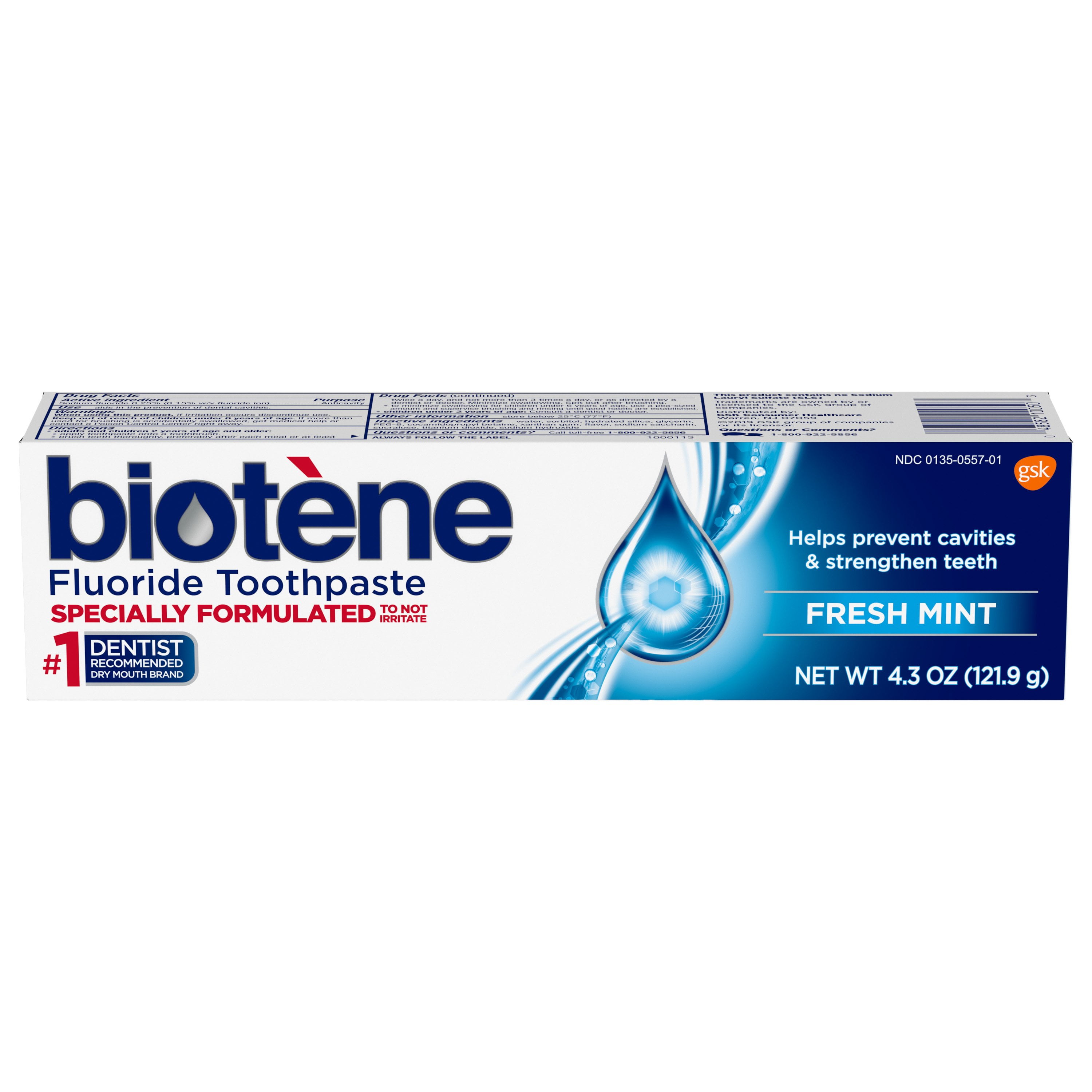 Biotene Fresh Mint Original Fluoride Toothpaste, 4.3 ounce Walmart