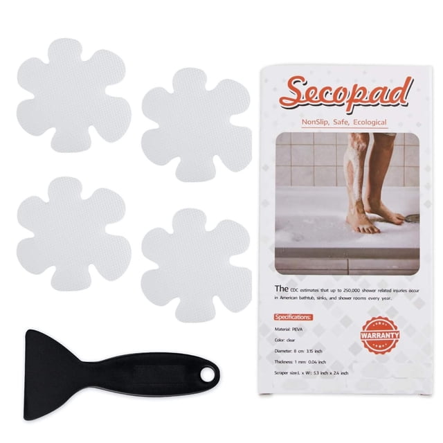 Adhesivos para bañera Secopad Original, antideslizantes, 24 unidades, con raspador