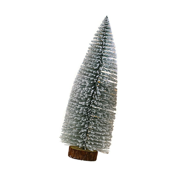 Árbol de Navidad artificial BLESIY de escritorio flocado 11x32 cm