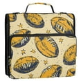 thumbnail image 2 of ALAZA Zipper Binder Vintage Rugby Football 3 Ring Trapper Keeper File Folder Organizer Bag, 2 of 8