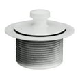 thumbnail image 6 of Westbrass 597244-50 14" Bath Overflow Assembly with 2-Hole Faceplate and Pull To Close Drain, Powder Coat White, 6 of 11