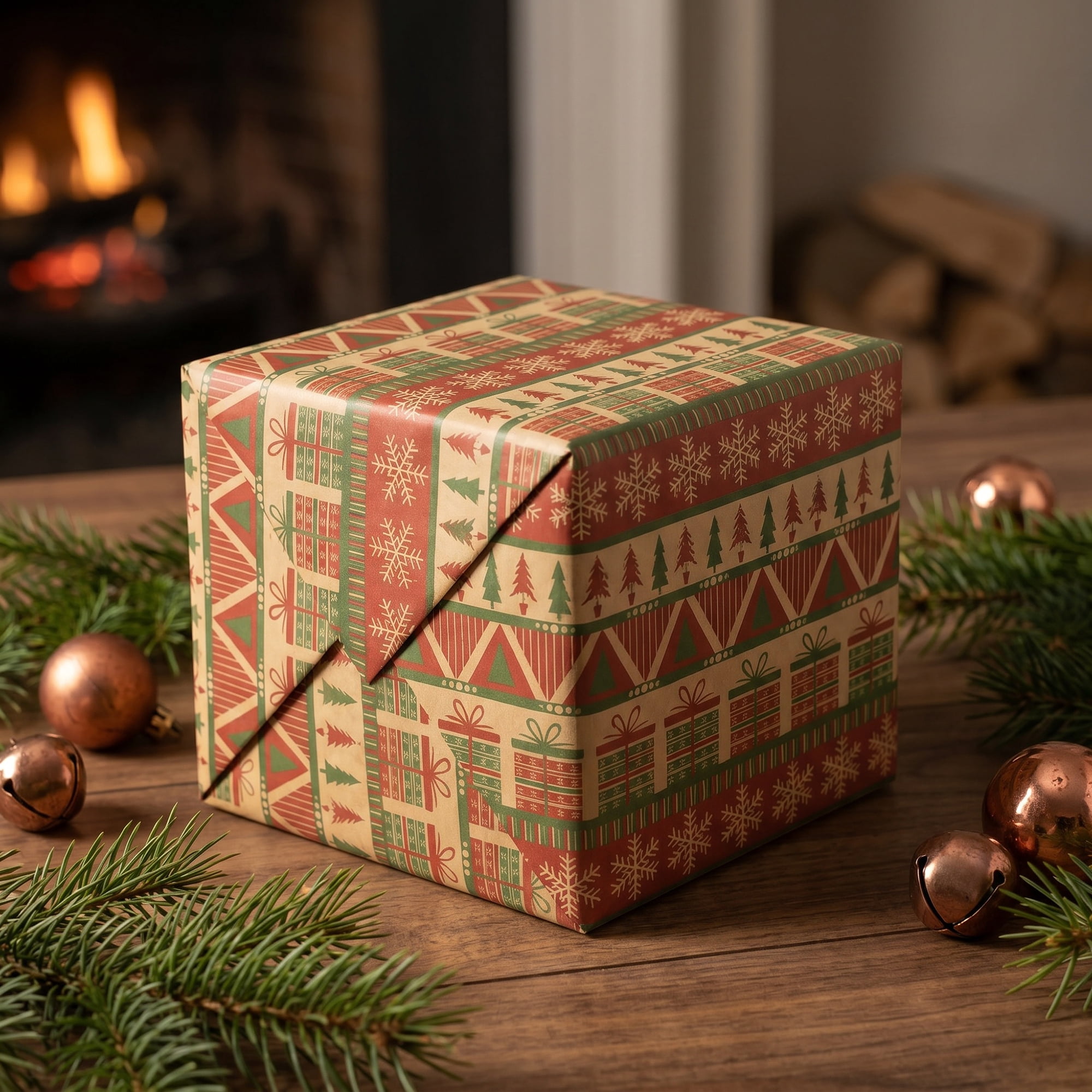 Unique Bargains Premium Gift Wrapping Paper for Christmas and Events Red Gift 27.6"x 19.7"