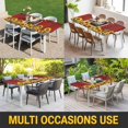thumbnail image 5 of Sheep Sunflower Table Cloths for 5 Foot Rectangle Tables, Country Red Farm Barn Spring Flowers Patio Waterproof Elastic Fitted Tablecloths, Washable Rectangular Table Cover for Camping, 5 of 8