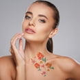 thumbnail image 2 of Unique Bargains 12 Pcs Realistic Temporary Tatto Mermaid Fake Tattoos Blue Pink, 2 of 5