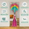thumbnail image 2 of Erosebridal Girly Pink Guinea Pig Door Curtain Panel 59x80, Retro Cartoon Room Divider Curtain, Rainbow Decor, 2 of 5