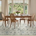 thumbnail image 3 of Lahome Decor Floral Area Rug 8x10, Machine Washable Rugs for Living Room, Non Slip Rug with Vintage Printed, Low Pile Carpet for Bedroom Dining Room Home Office, Grey-Beige, 3 of 9