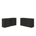 thumbnail image 3 of Kappesberg Foster 3-Piece Bedroom Set, One 6-Drawer Dresser & Two 3-Drawer Tall Chest, in Black, for Adults and Teens, 3 of 6