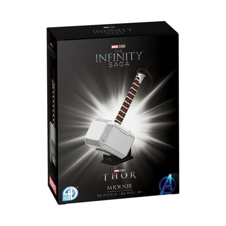 UPC: 0714832510360 | 4D Cityscape Marvel The Infinity Saga – Mjolnir – Thor s Hammer 3D Puzzle: 84 Pcs