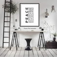 AEFER Peace In Different Languages Wall Decor Art Print on a white background typography poster