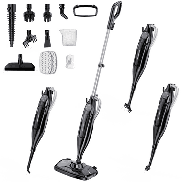 SUGARDAY Steam Mop with 2 Washable Dirt Grip Pads Steam Cleaner for Sealed Hard Floors, Hardwood, Marble, Tile, Carpets