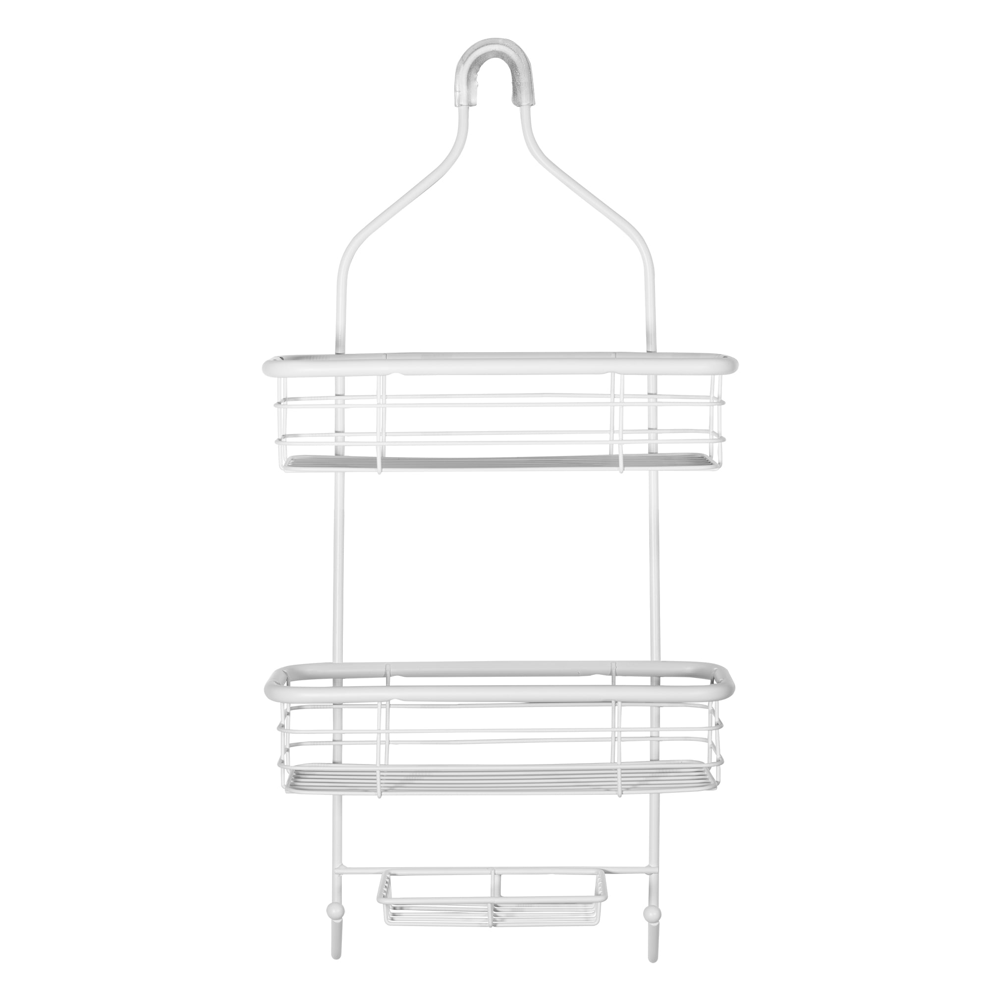 Moorefield 3-Tier Hanging Shower Caddy with Suction Cups, Non-Slip Neck, Bathroom Organizer, Matte White