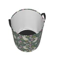 thumbnail image 3 of Balery Retro Bunny Floral Round Laundry Basket with Handles Waterproof Freestanding Laundry Hamper for Clothes Toys in the Dorm and Family-Small, 3 of 8