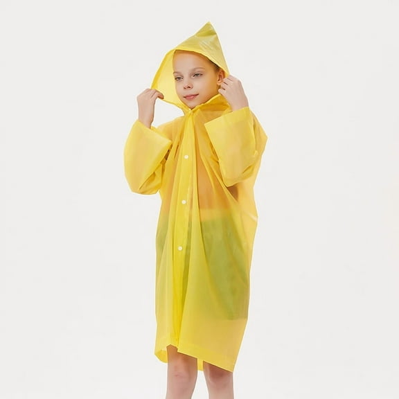 Children Rain Poncho Non-Disposable Travel Rain Gear Coat Outdoor Hiking Accessories Child Raincoat Kids Rainwear Waterproof