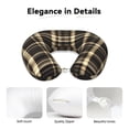 thumbnail image 4 of Travel Pillow Memory Foam, Head Neck Support Airplane Pillow For Traveling, Car, Home, Travel Neck Flight Pillow 12 Inches Saddlebrown Buffalo Plaid Check Tartan Scotland_4, 4 of 8