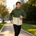 thumbnail image 6 of MERIDIANO Men's Windbreaker Jackets for Men - Lightweight Packable Hooded Jacket with Sling Bag, 6 of 12