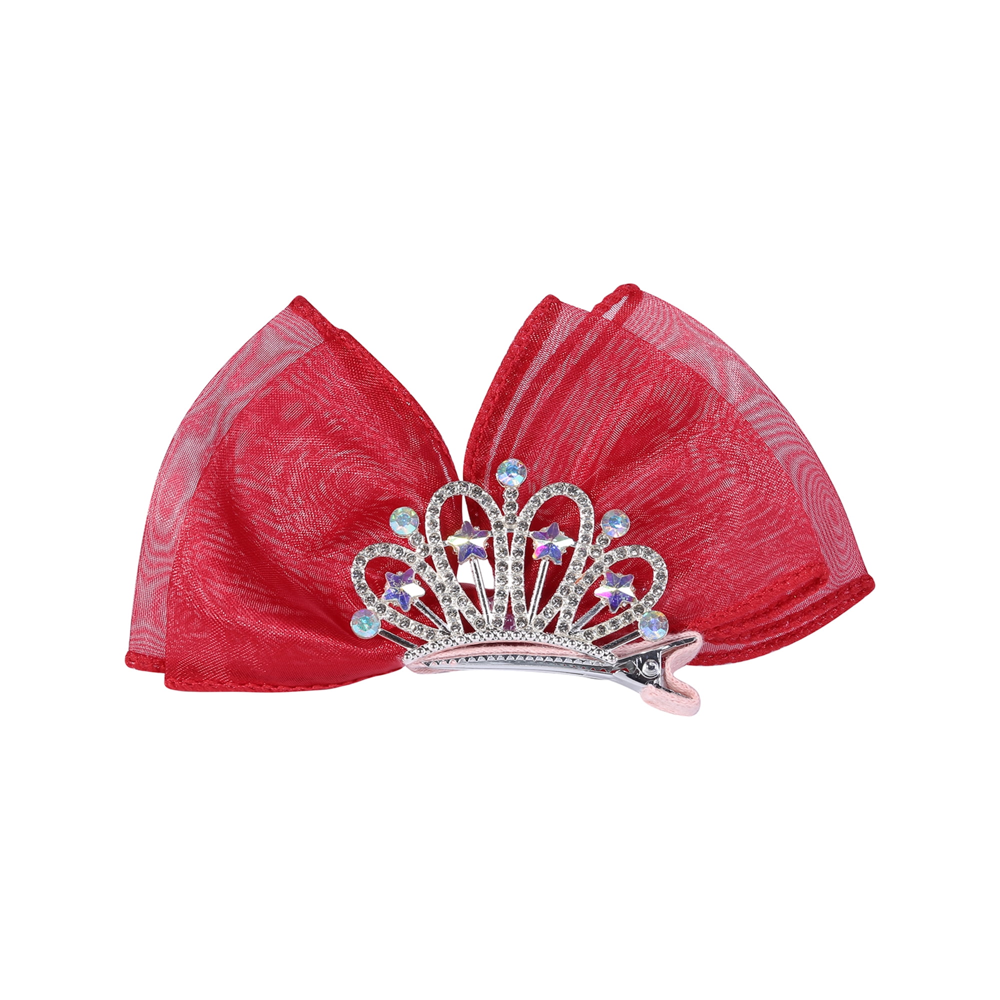 Jkerther Girls Dimensional Bow Hairpin Crown Hair Princess Mesh Hair