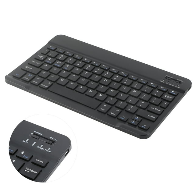 10inch Keyboard, Retro Keyboard Ergonomic Keyboard Ultra-thin Keyboard Key Board Keyboard Portable Keyboard for IOS / / Black,White