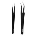 thumbnail image 2 of Pinzas para pestañas, 2 uds., de pinzas antiestáticas, pinzas para pestañas para uso doméstico Estilo C Sunnimix Pinzas para pestañas, 2 of 7