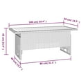 thumbnail image 4 of vidaXL Garden Table Black 100x50x43/63 cm Solid Wood Acacia&Poly Rattan, 4 of 4