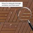 thumbnail image 5 of Pure Garden 6PK Interlocking Deck Tiles Woodgrain Outdoor Flooring, Brown, 5 of 8