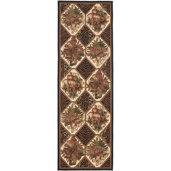 Safavieh Chelsea Toria Floral Runner Rug, Ivory/Black, 2'6" x 10'