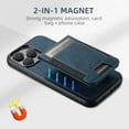 thumbnail image 5 of ELEHOLD Case for iPhone 13 Pro, 2 in 1 Detachable Magnetic Wallet Case with Card Holder & Kickstand,Blue, 5 of 7