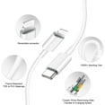 thumbnail image 2 of Cargador Novobit para iPad iPhone, cargador rápido, cable USB-C de 20 W y 6 pies, 2 of 7
