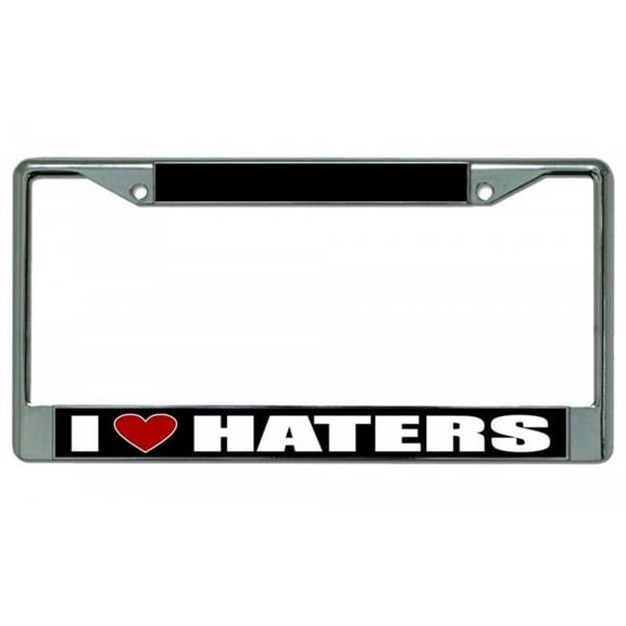 212 Main LPO1849 I Love Haters Photo License Plate Frame, Free Screw Caps