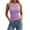 *Purple, variant on VBVC Women's Contrast Trim Side Cutout Ribbed Tank Top , Ladies' Slim Fit Sleeveless Cami , Summer Y2K Trendy Streetwear Shirt For Women,Black,S-2XL