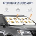 thumbnail image 3 of Kdxio Gnomes Honey Bee Print 2-Piece Sun Shade Front Windshield - Foldable Car Front Window Sunshades for Most Sedans SUV Truck, 3 of 6
